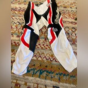 Vtg Y2K Troy Lee Designs Dirt Bike Riding Racing Pants Red Men’s sz 30 Moto BMX